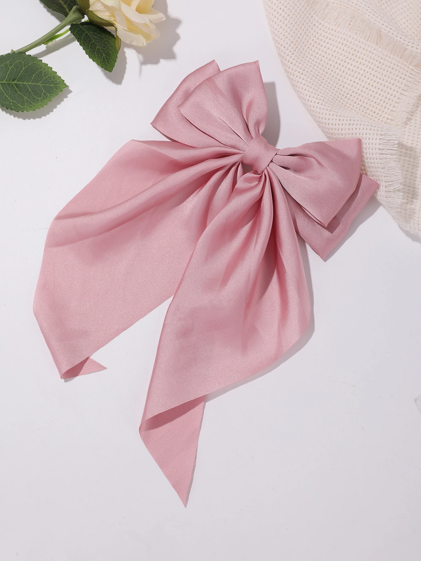 Three-dimensional bow ribbon headdress hairpin girls\' number hairpin hair band spring clip top clip simple super fairy ribbon he