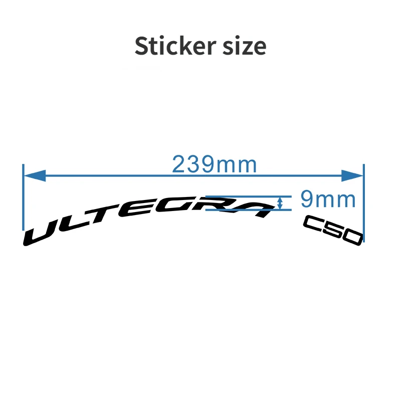 R8170-UT C50 Wheelset Stickers Road Bike Wheels Sticker Bicycle Rim Decals Cycling Decorative Waterproof Cycle Accessories