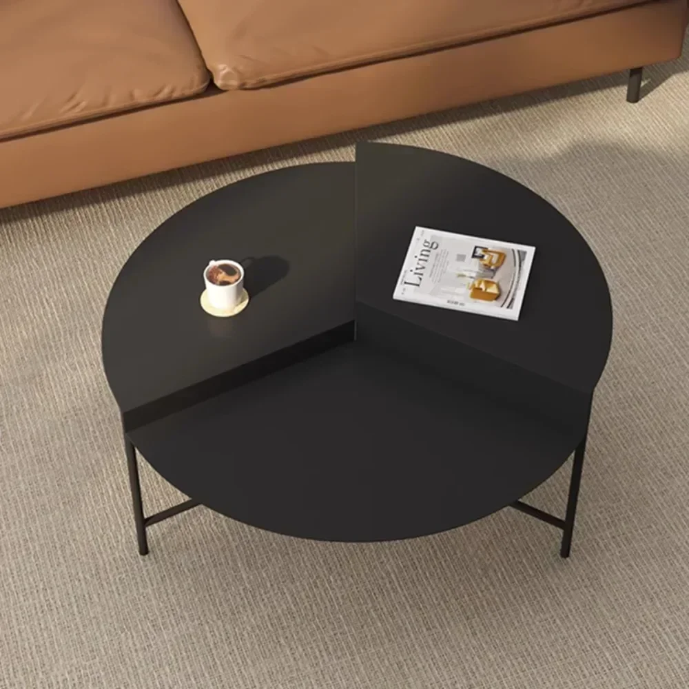 Cheap Black Coffee Tables Metal Designer  Minimalist Outdoor Coffee Tables Balcony Center Mesa De Centro Home Furniture