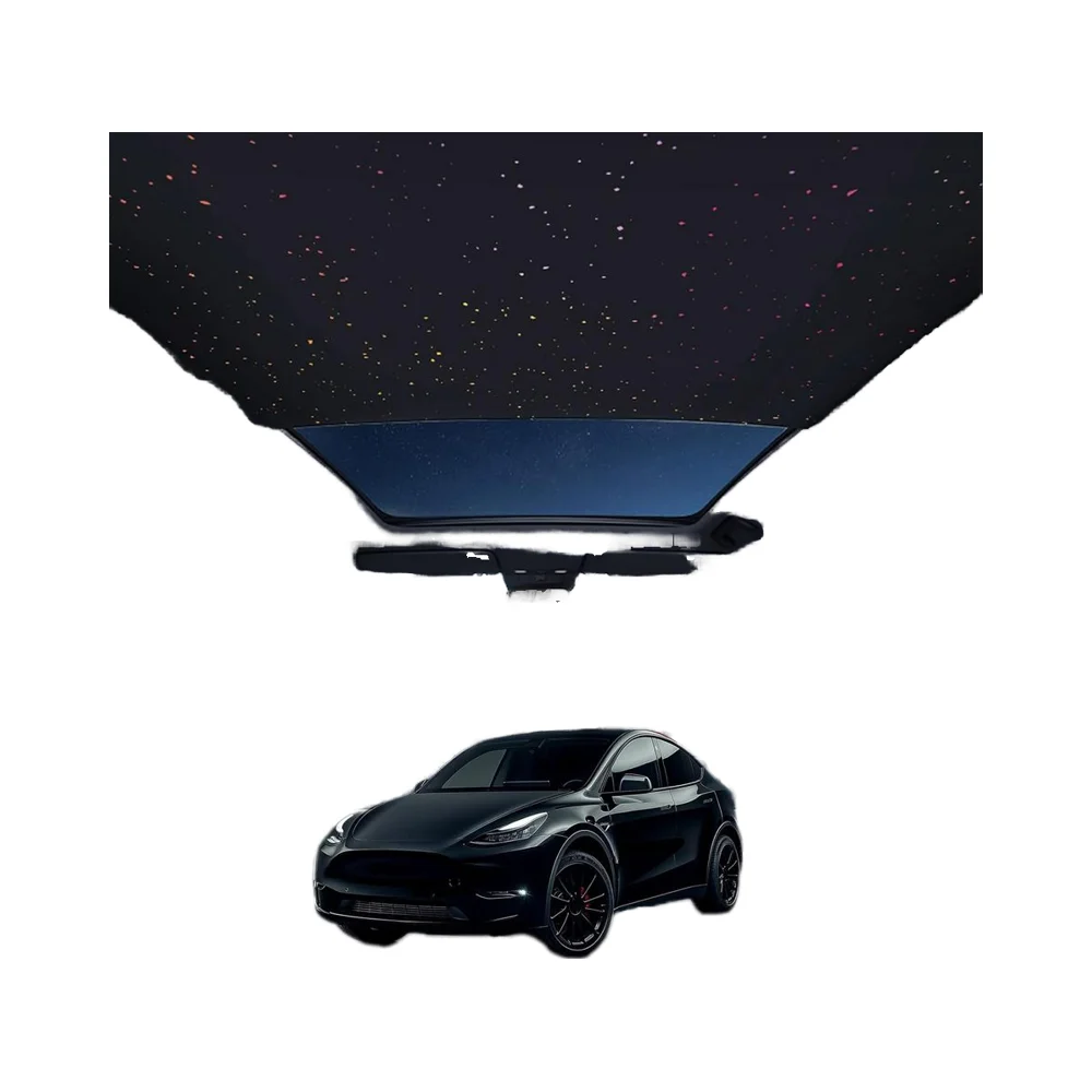 Electric Star Top Sunshade for Tea Model Y Enhance Your Driving Experience with an Electric Sunroof and Car Roof Light