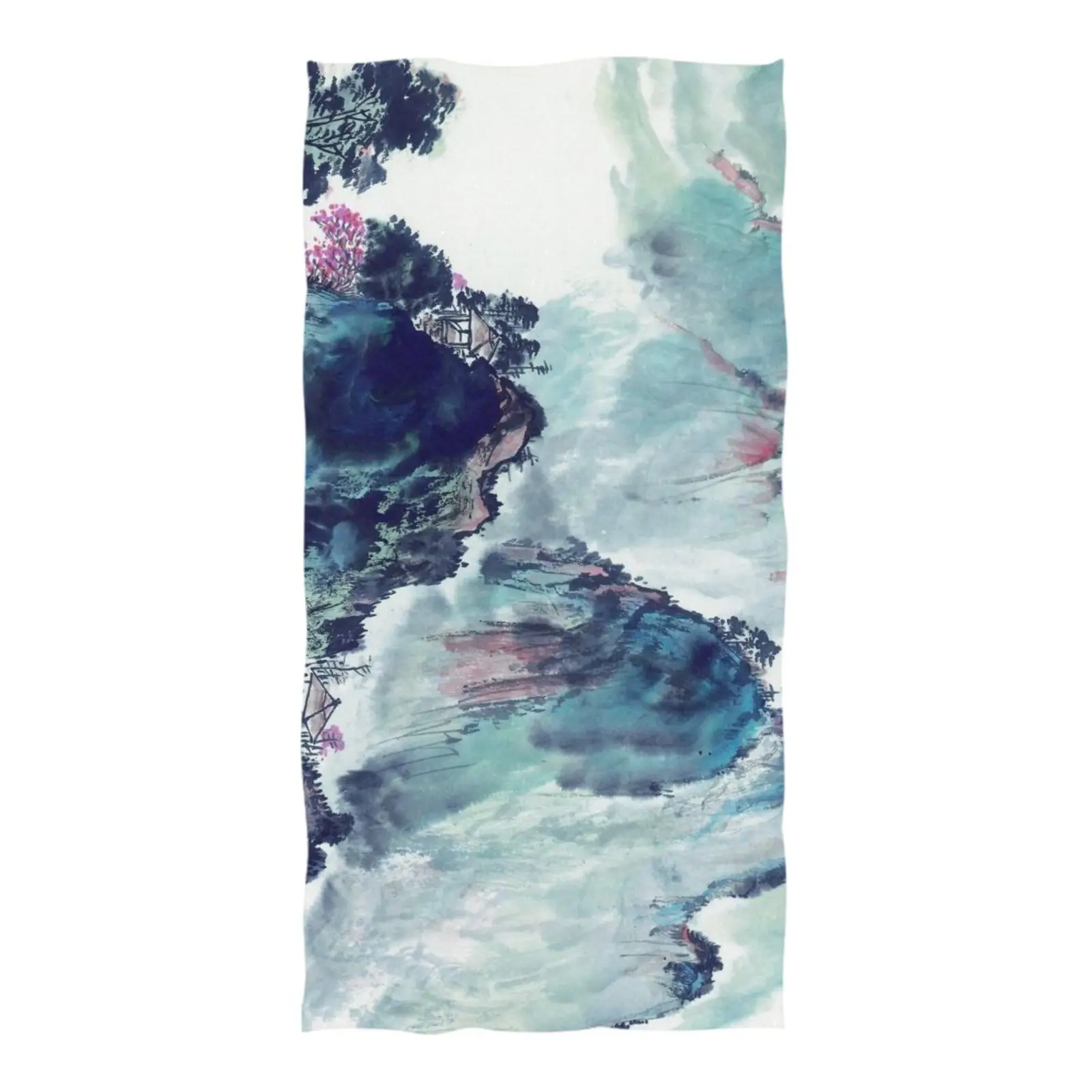 

Chinese landscape ink painting pattern Beach TowelQuick Drying towell AbsorbentQuick Swimming Bath Travel TowelsBeach Towe