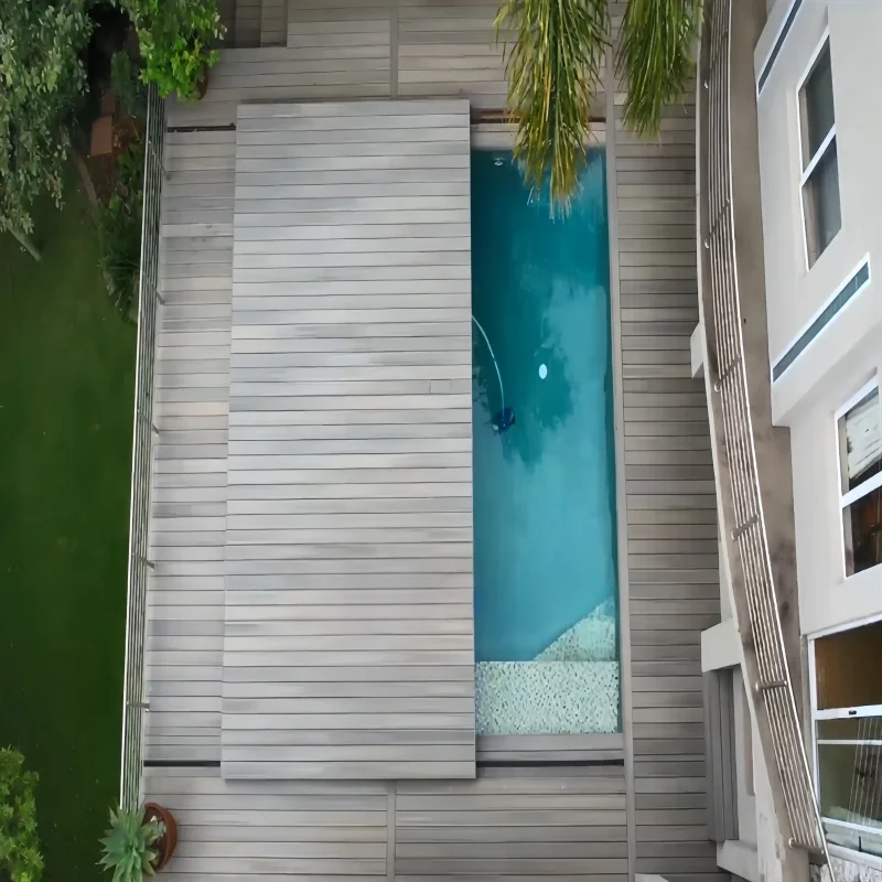 Home Swimming Pool Safety Pool Cover, Electric Automatic Pool Deck Cover, Dustproof