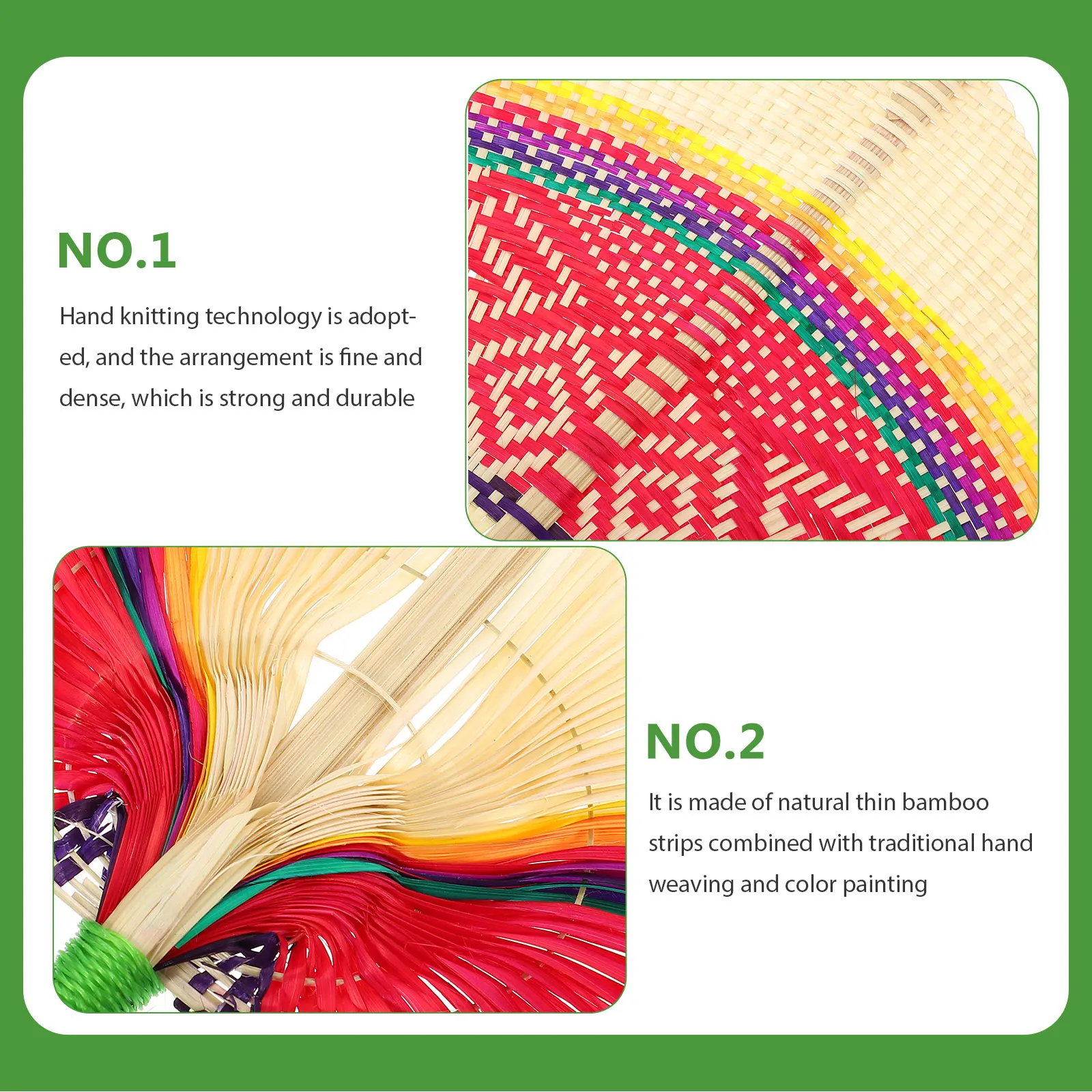 

Peach Shape Handwoven Bamboo Woven Summer Cooling Hand For Outdoor Mosquito Repellent Decorative Living Room Bedroom