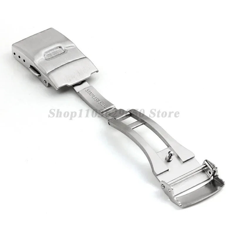 18 مللي متر 20 مللي متر 22 مللي متر 24 مللي متر Watchdives ساعة المشبك الفضة للطي السلامة مطحونة المشبك استبدال الفولاذ المقاوم للصدأ نشر مشبك ساعة