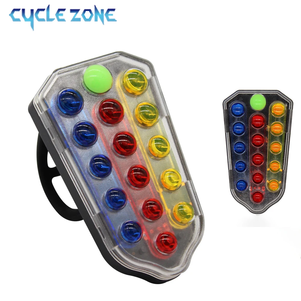 15 LED Bicycle Warning Taillights USB Rechargeable MTB Bike Rear Light 9 Light Modes Outdoor Cycling Tail Light for Night Riding
