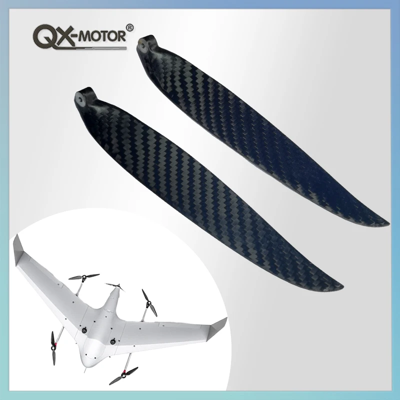 QX-MOTOR Carbon Fiber Folding Propeller 9.5x5,10x6,11x6,11x8,12x6,13x8,18x10,19x10 Leaf for RC Airplane Props Fixed Wing Model