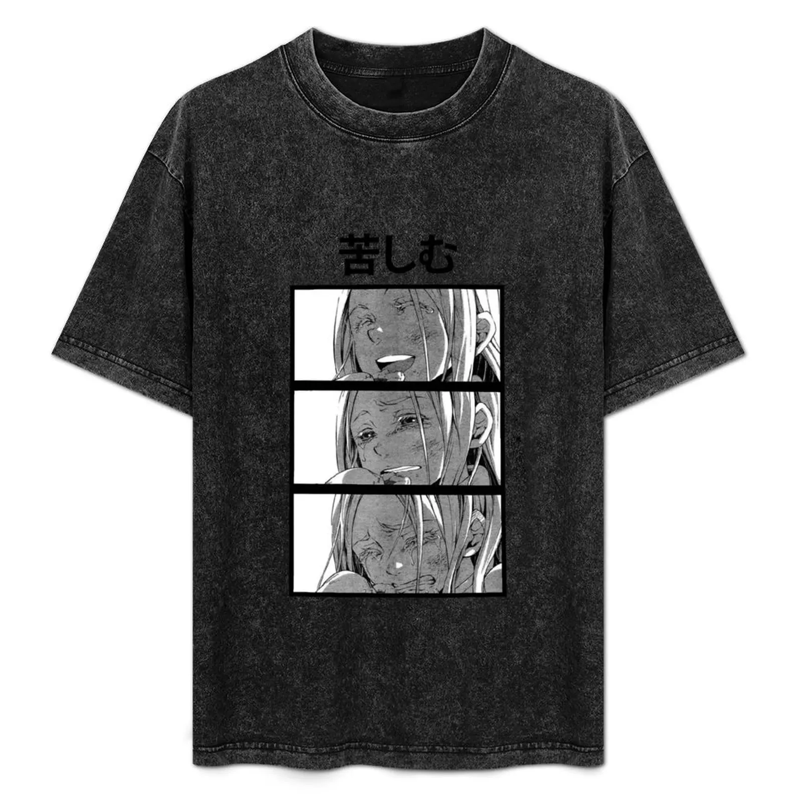 

SHIRO DEADMAN WONDERLAND SAD T-Shirt Vintage Print Crew Neck Tee