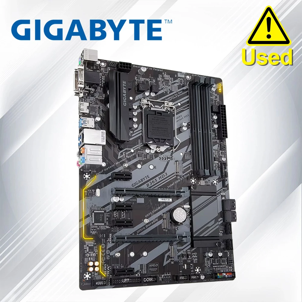 

Материнская плата GIGABYTE B365 HD3, Intel B365 LGA 1151 DDR4 ATX M.2 VGA DVI Core