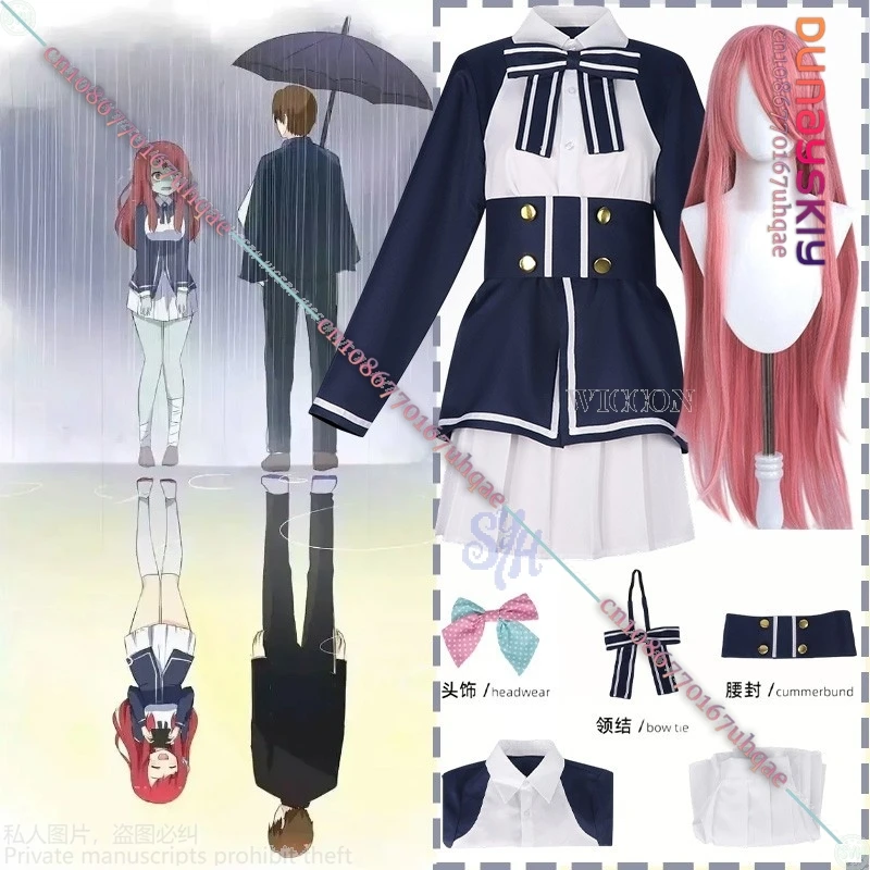 

Anime ZOMBIE LAND SAGA Cosplay Minamoto Sakura Costume{SAIKOU}Kawaii Japanese JKDress School Lolita Pink Wigs Halloween Roleplay