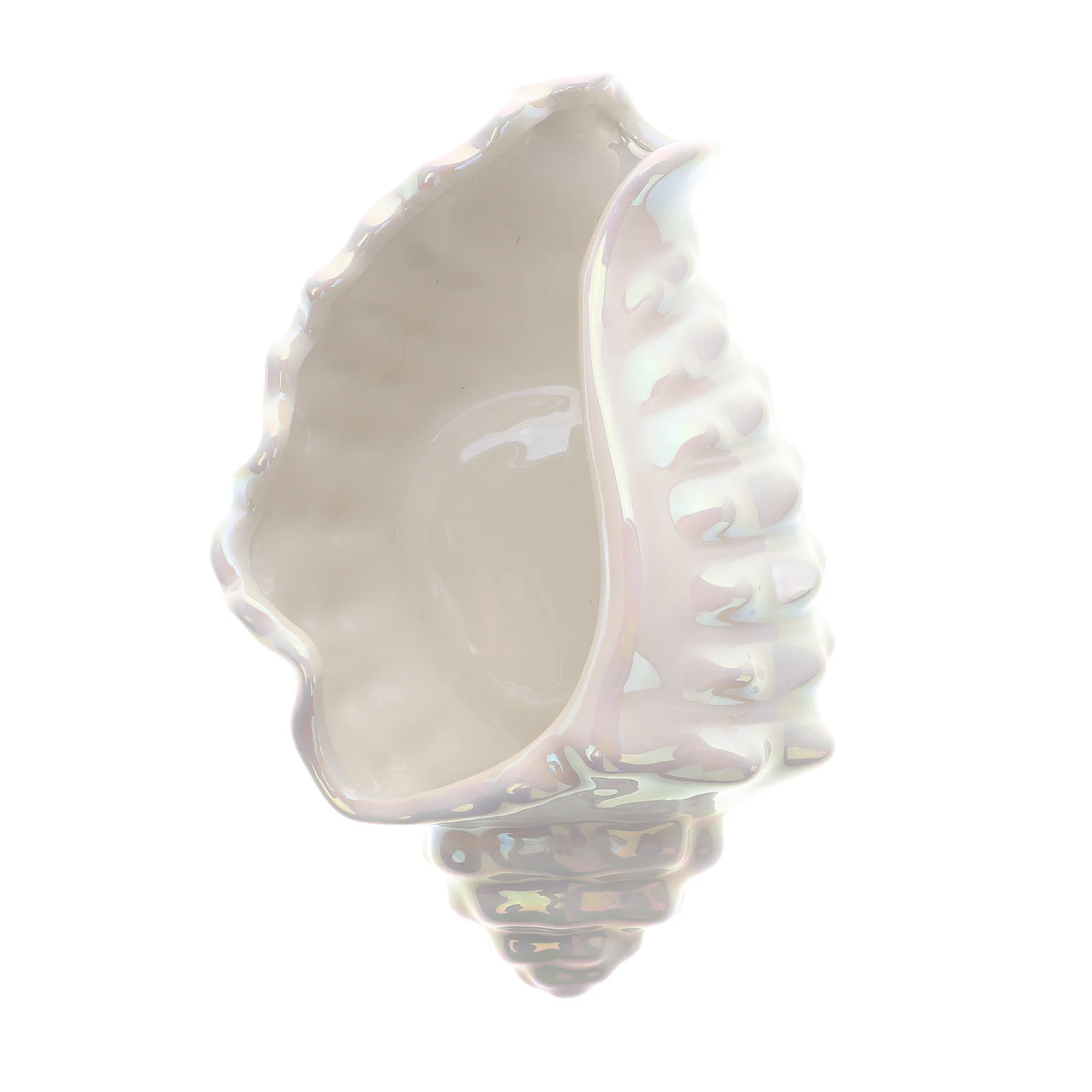 

Ceramic Conch Jewelry Tray Small Decorative Ring Earring Storage Organizer Compact Trinket Dish Home Decor Key Dish for Hallways