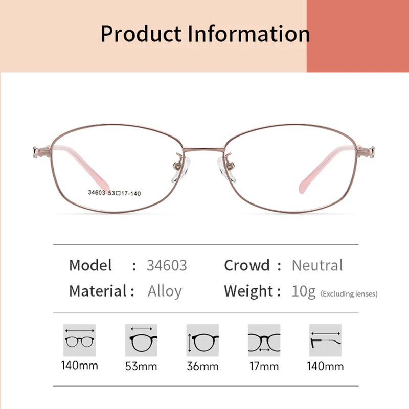 Xbora High Quality Ladies Oval Alloy Eyeglasses Frame Retro Myopia Farsighted Optical Reading Prescription Glasses Women 34603