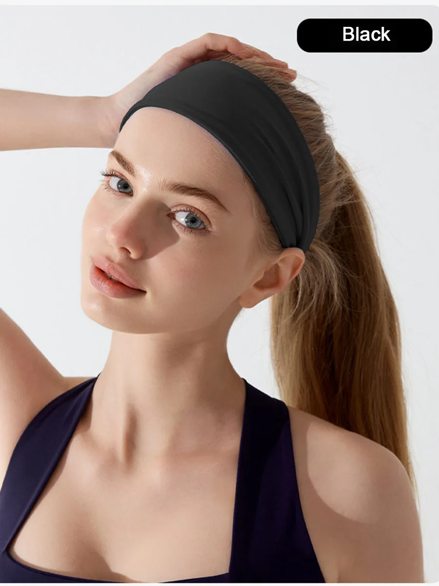Mulheres elásticas faixas de cabelo yoga hairband esporte bandana ciclismo exercício headwrap acessórios para o cabelo moda lavagem rosto headbands