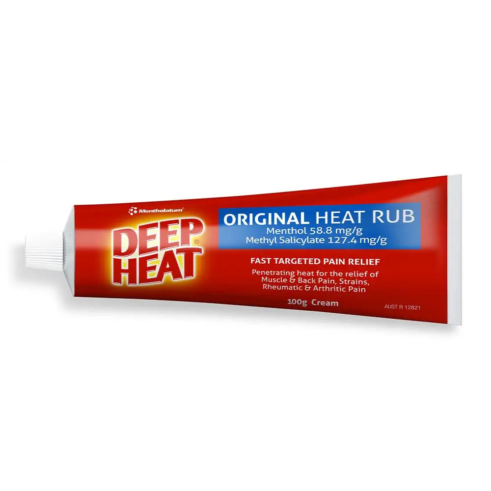 Genuine Australia Deep Heat Original Rub Muscle Back Pain Strains Rheumatic Arthritic Pain Relief Cream Massage Gel
