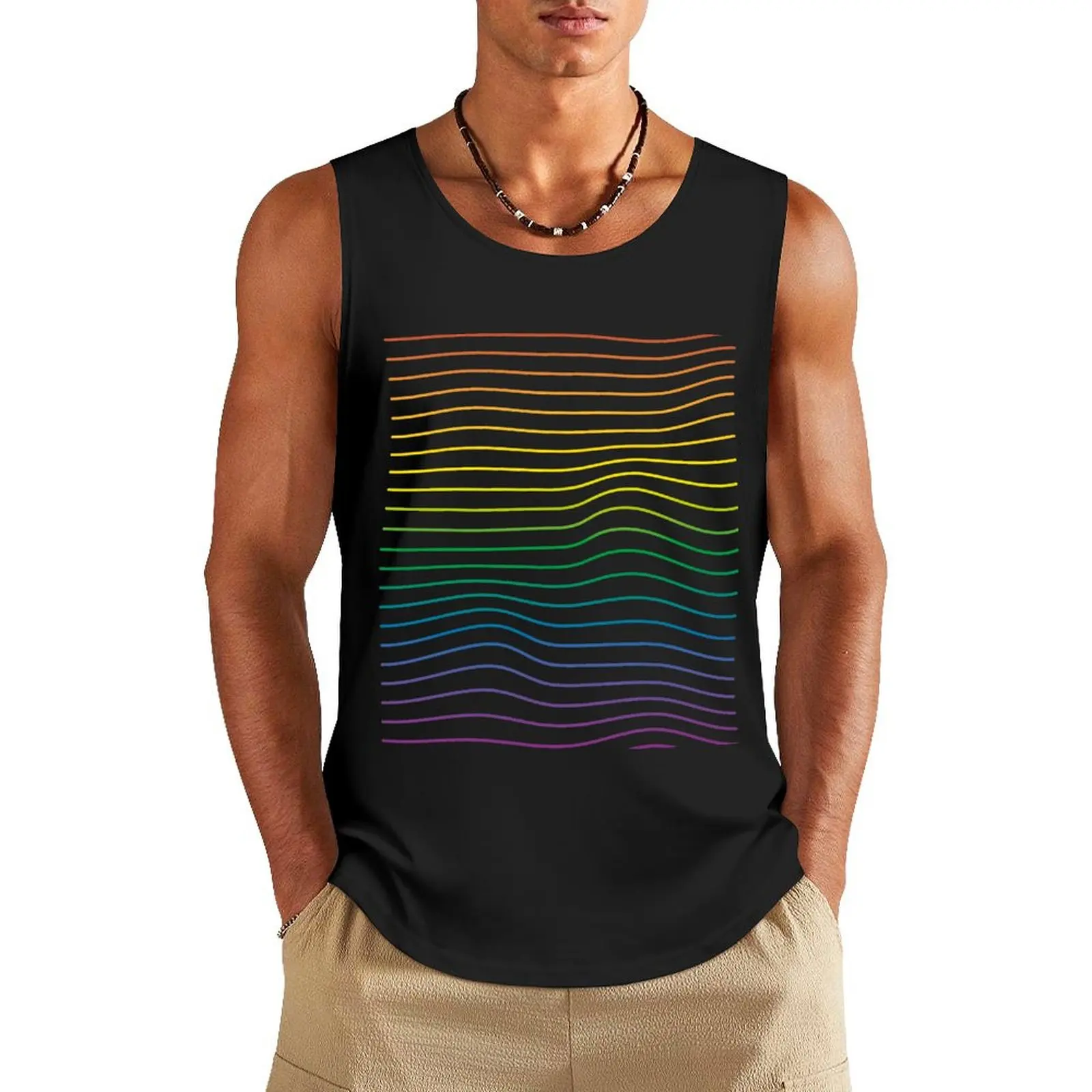 LGBTQ Pride Tank Top clothing men Men's cotton t-shirt Gym wear
