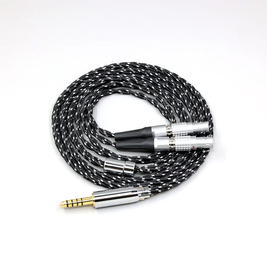 OCC Gemengde OFC Draaiende Nylon Oortelefoonkabel Voor Focal Utopia Fidelity Circumaural Hoofdtelefoon LN 008710