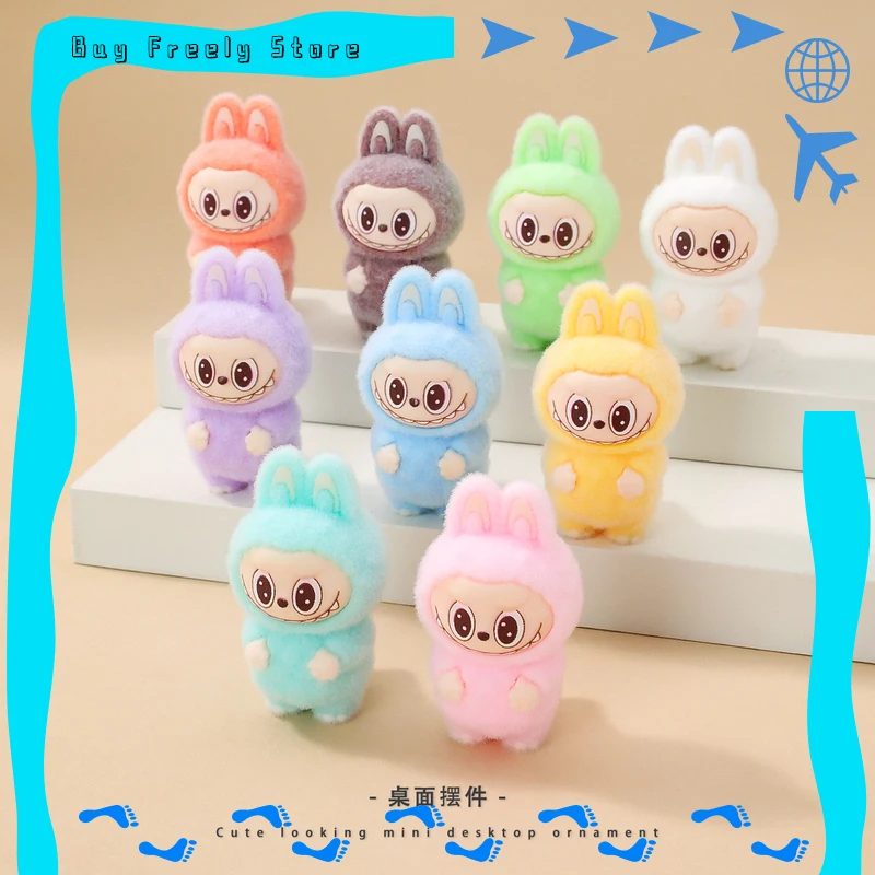 

Cute Plush Flocking ZIMOMO Miffy Figure Soft Rubber 3D Cartoon Desktop Decoration Adorable Gift Trendy Blind Box Toy