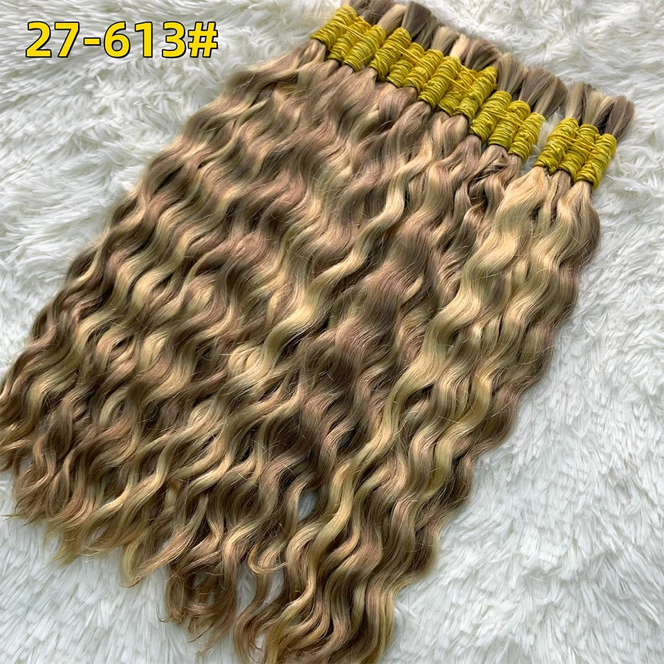 Mink Cabello Suelto Profundo Agua Tejido Virgen Venta al por Mayor Kilo 100% Natural Crudo Indio Templo Ondulado Paquetes de Cabello Humano Extensiones 2