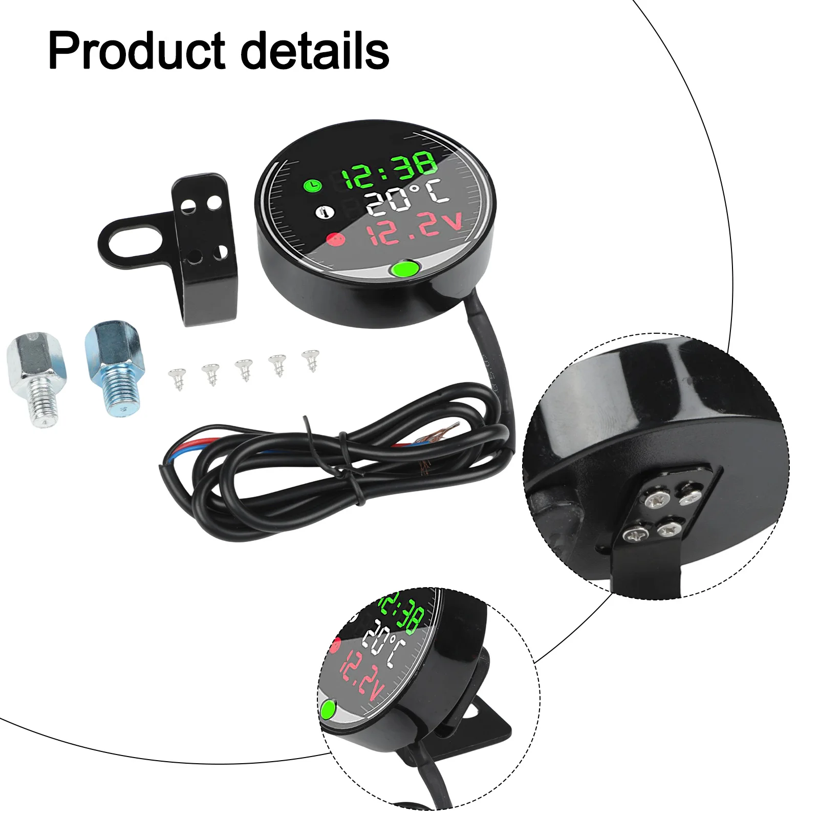 Panel Ambient Temperature Meter Enhanced Riding Experience Integrated Dashboard Meter Motorcycle Performance Monitoring