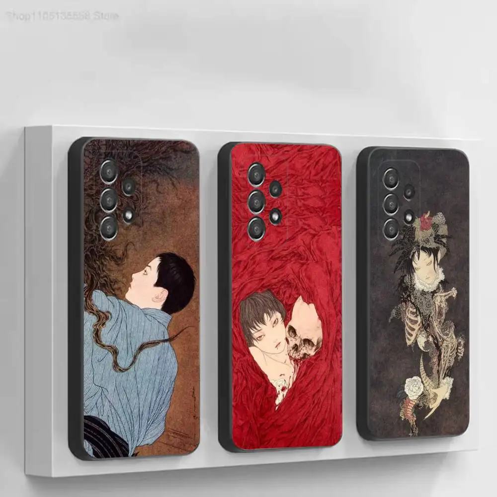 M-MaiYaCa T-Takato Yamamoto Black Protective Cell Cover Soft case For Samsung S10,20,21,22,23,24,25,30Ultra Plus FE Lite