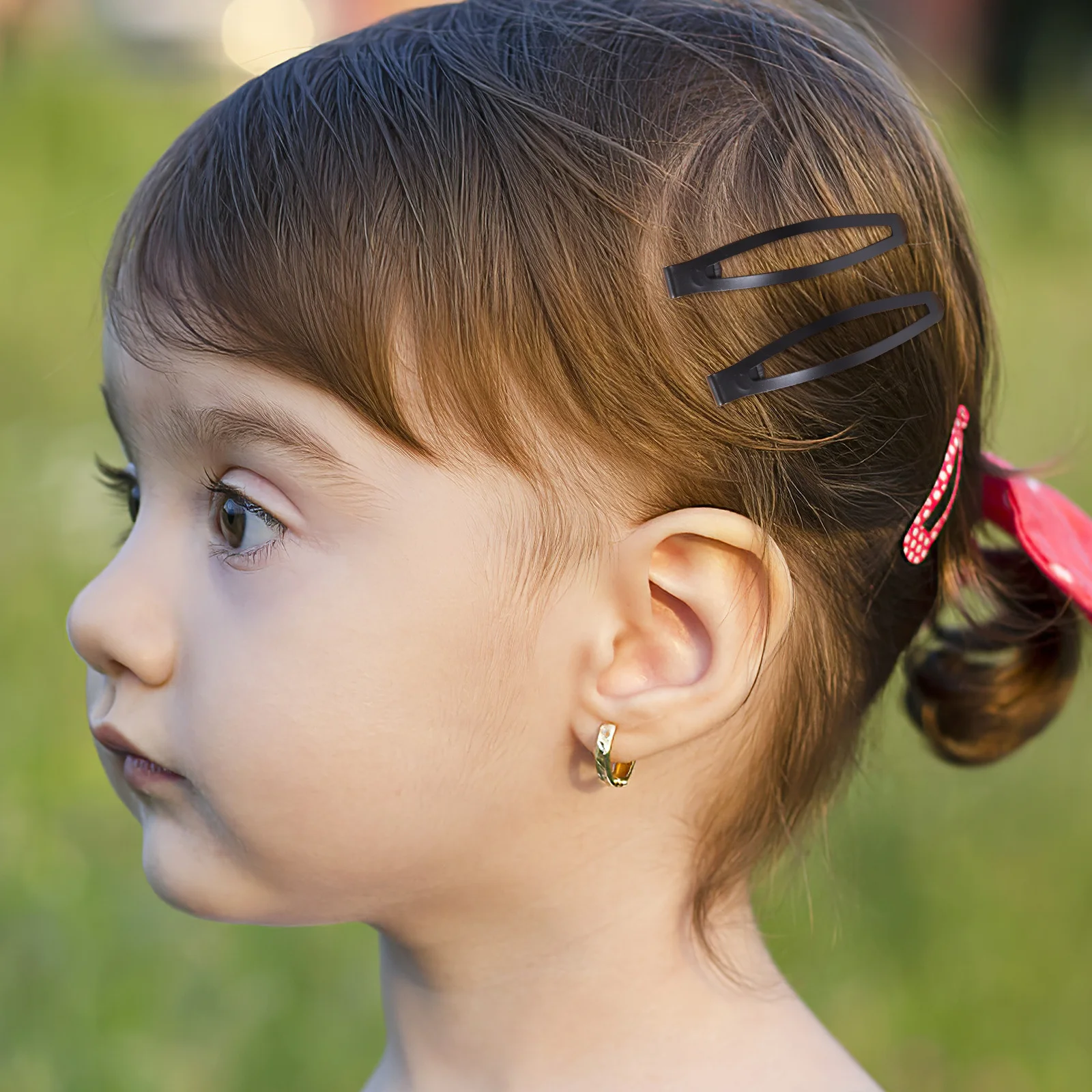 

20 pcs Snap Clips Metal Nonslip Silicone Coating Secure Hold For Thin Hair Flat Side Barrettes Hair Styling Accessories