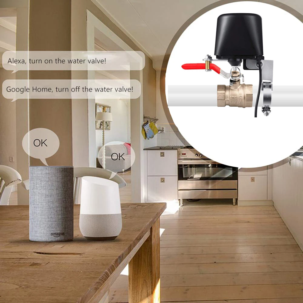 Tuya Smart WiFi Water Valve, Zigbee Gas Valve, Minuterie, Jardin, Irrigation, Contrôleur intelligent, nous-mêmes avec Alexa, Google Assistant