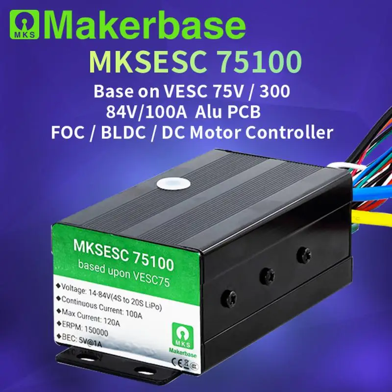 Makerbase Vesc 75100 75v 100a Based On Benjamin Vesc6 Highpower For Electric Skateboard/scooter/ebike Controller