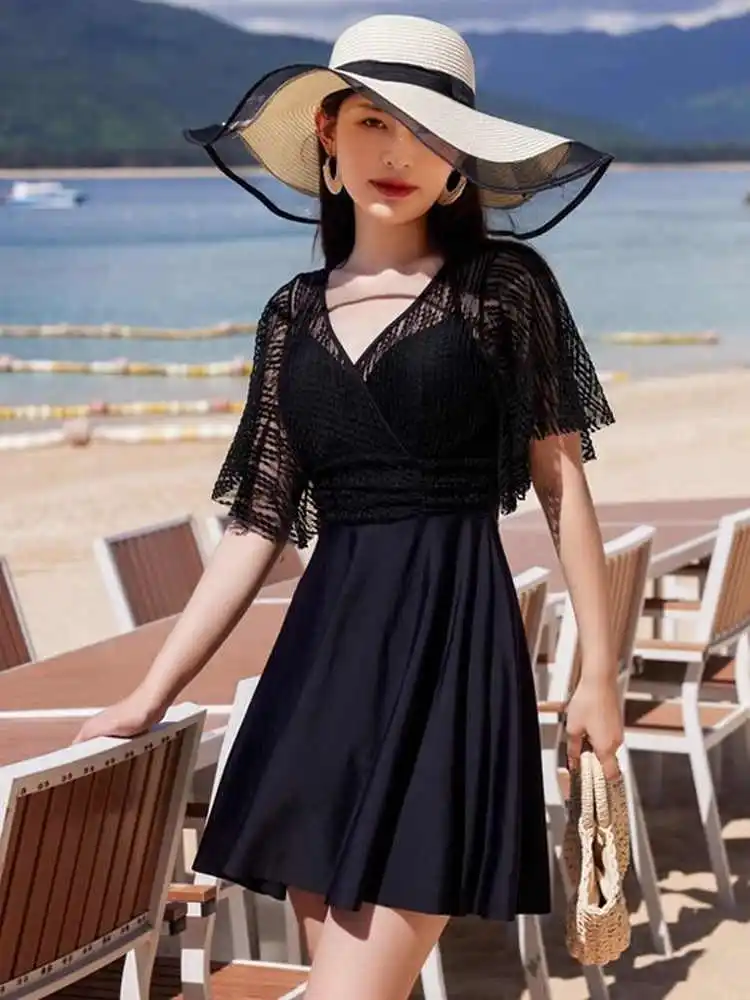 

Ele One-Piece Swimsuit for Women 2025 New Sle Conservative Sexy Beautiful Pure Desire Trendy Swimwear Casual Fitn