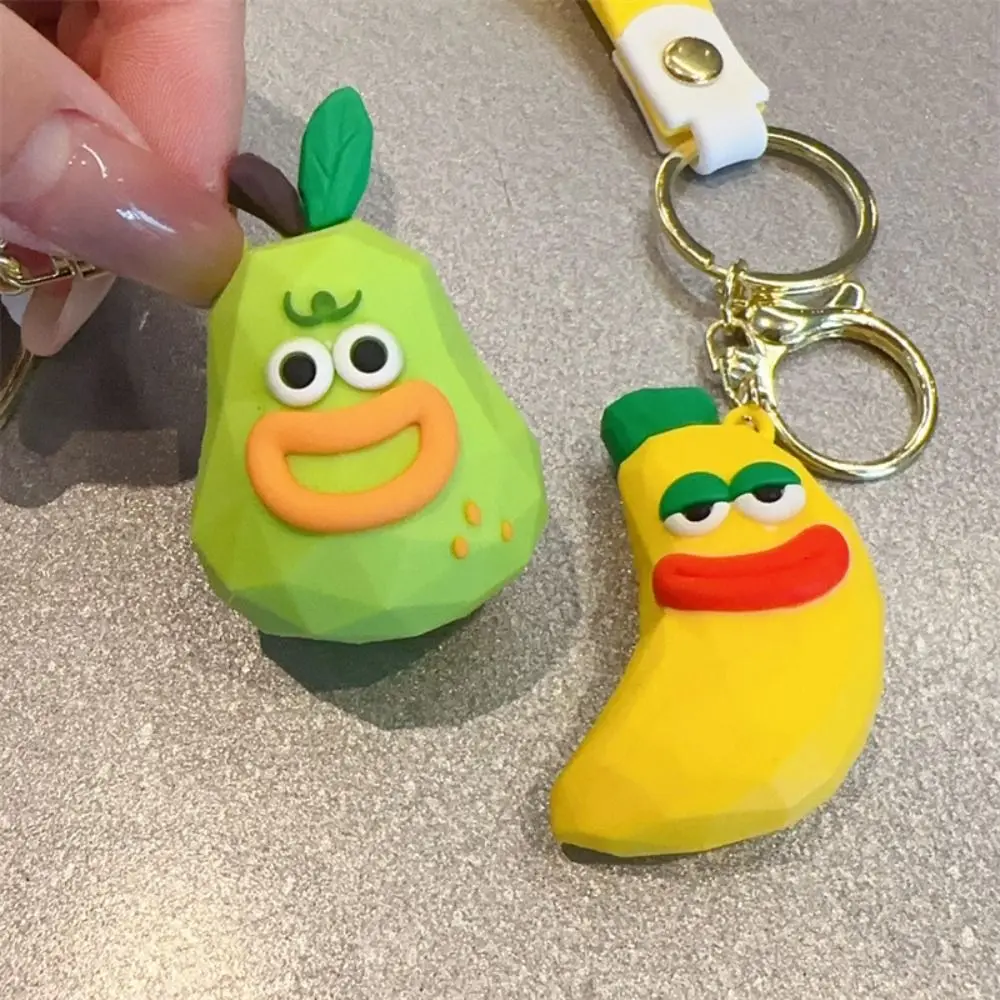 Small Gift Creative Fruits Doll Keychain Cartoon Onion Vegetables Series Keyrings Eggplant Funny Bag Pendant Accessories Couple