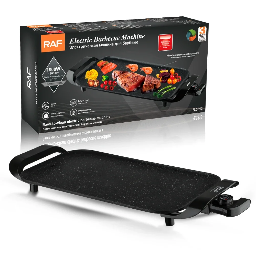 for Raf Brand New Electric Indoor Grill Korean BBQ Barbecue 1800W Granite Stone Nonstick Griddle Flat