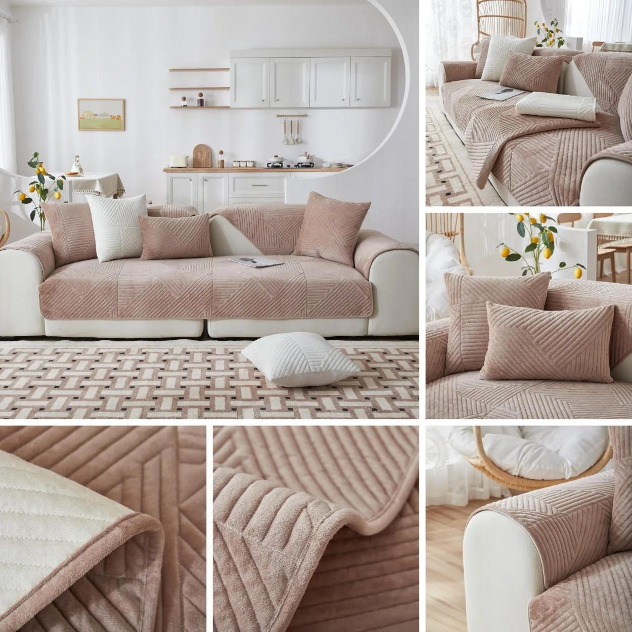 Kristall Samt Sofa Abdeckung Haustier Hund Kind Matte Sessel Möbel Schutz Rutschfeste Moderne Couch Abdeckungen Schonbezüge für Wohnzimmer – Detail 8