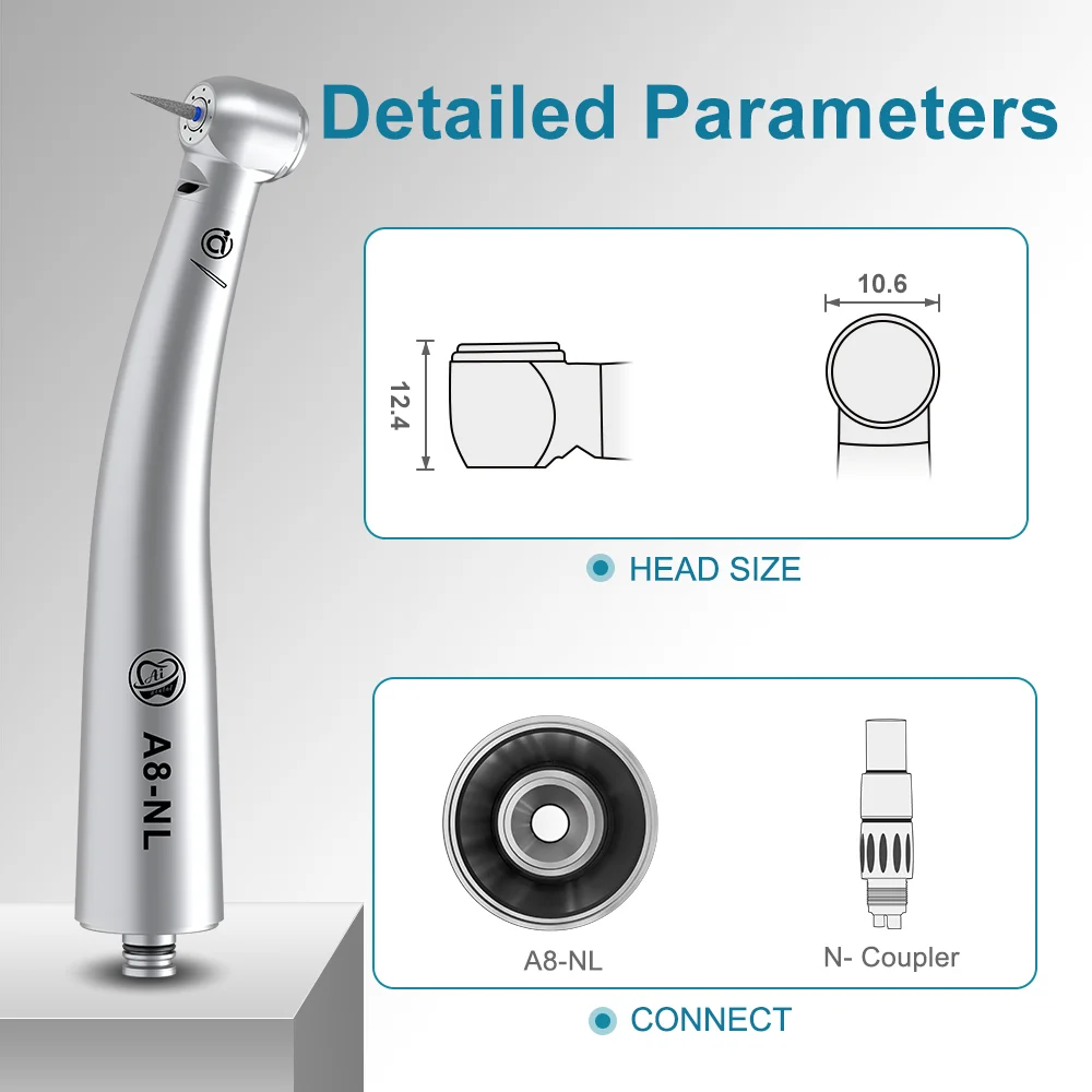 AI توربين هواء للأسنان كواترو سباري أزيز ، سلسلة Air KO g ، رأس صغير من النوع N ، رأس بصري ، سرعة عالية