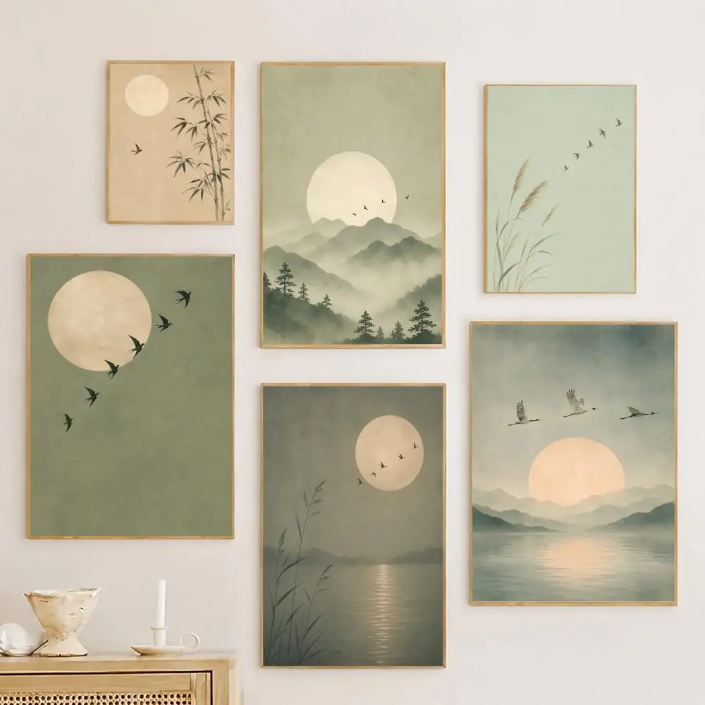 Sage Moon Flight Poster Anime Movie Music Wall Art Posters Room Decor for Bedroom Interior Decoration