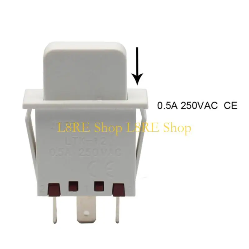 L8RE Normally Closed Push Button Switches Refrigerator Freezer Light Switches Button for Appliance Door Mechanisms Enduring