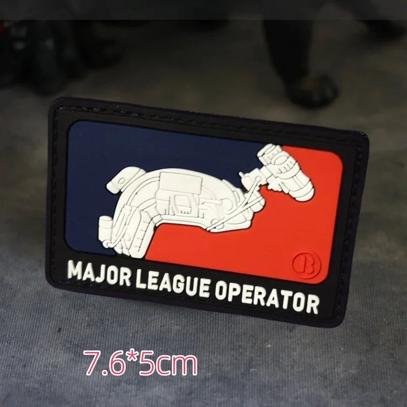 Major League Operator PVC Patches Tactical Morale Emblem Armband Backpack Hook and Loop Sticker