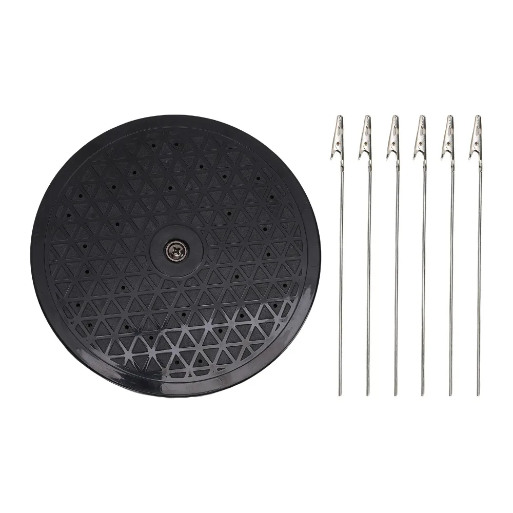 7.5 Inch Diameter Paint Spraying Turntable 360 Degree Rotation 6 Clip Stick Model Painting Stand Airbrush Stand Model Painting