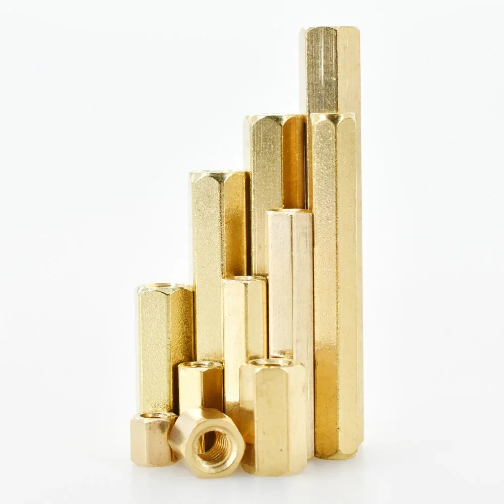 Brass Motherboard Standoffs Hex Board Rack Stud Spacing Screw Hexagon Copper Female Pillars Bolt M2 M2.5 M3 M4 M5 M6 Spacer