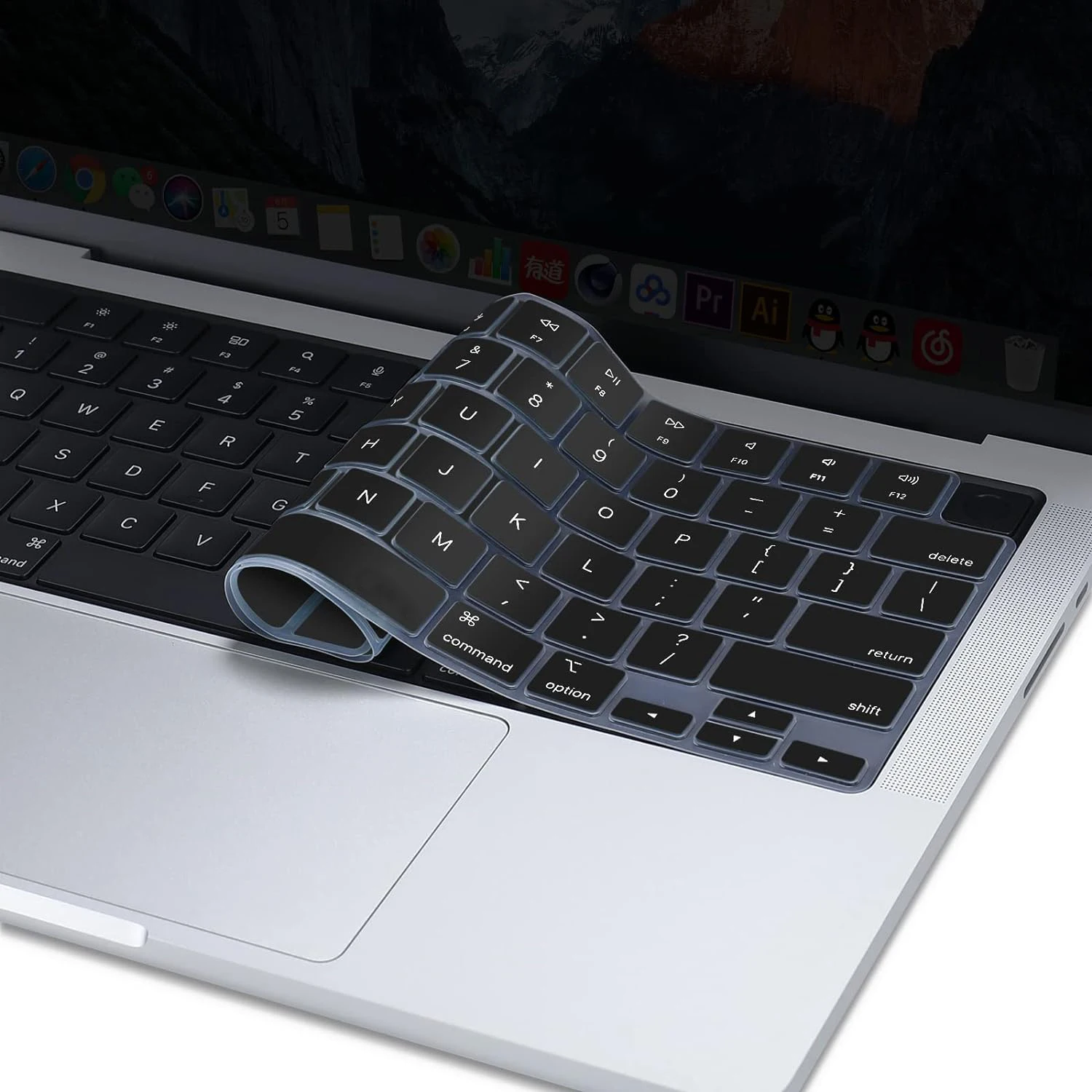 Capa do Teclado para MacBook, EU, US Layout, RU, ES, FR, Pro 14, A2918, A2992, A2779, Pro 16, A2991, A2780, A2485, Air 15, 13 ", a2941 e A2681