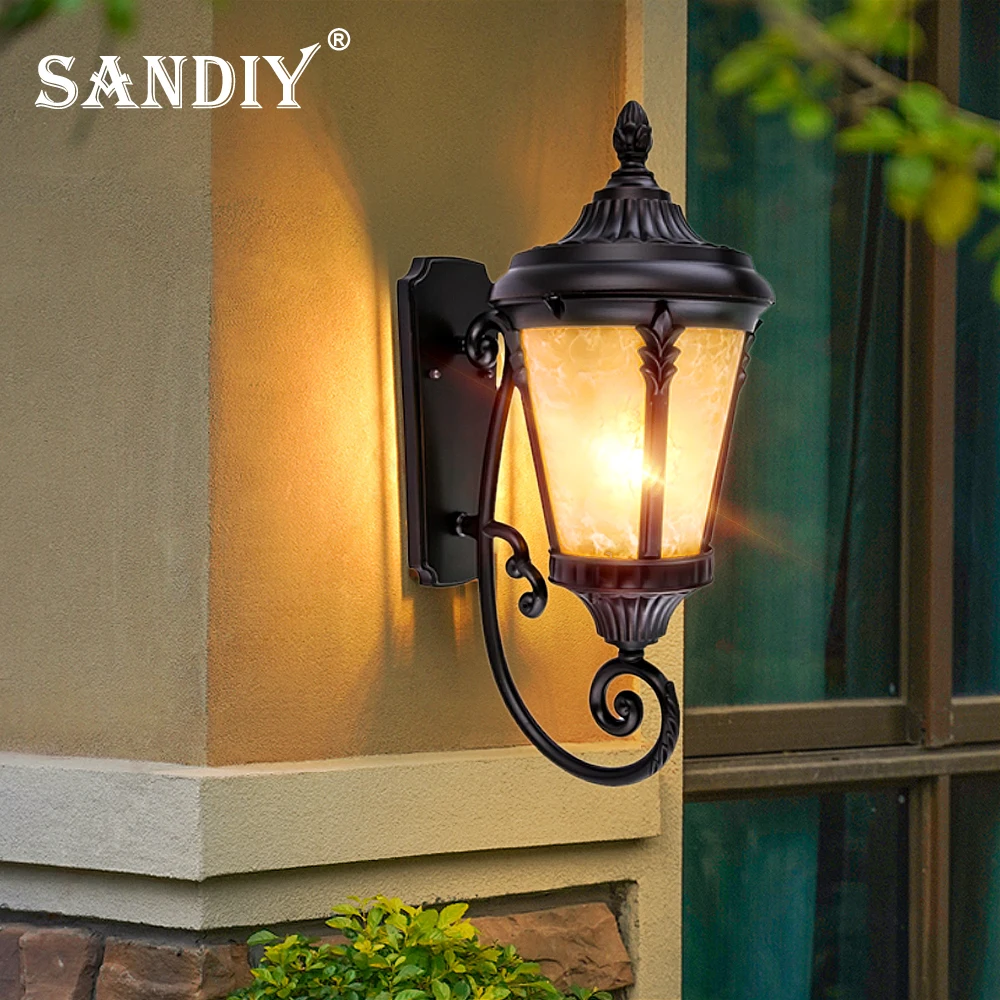 

Outdoor Standing Porch Light Vintage Wall Lamps Vintage Chandelier Led Light for House Gate Patio Aisle Exterior Sconce E27/E26