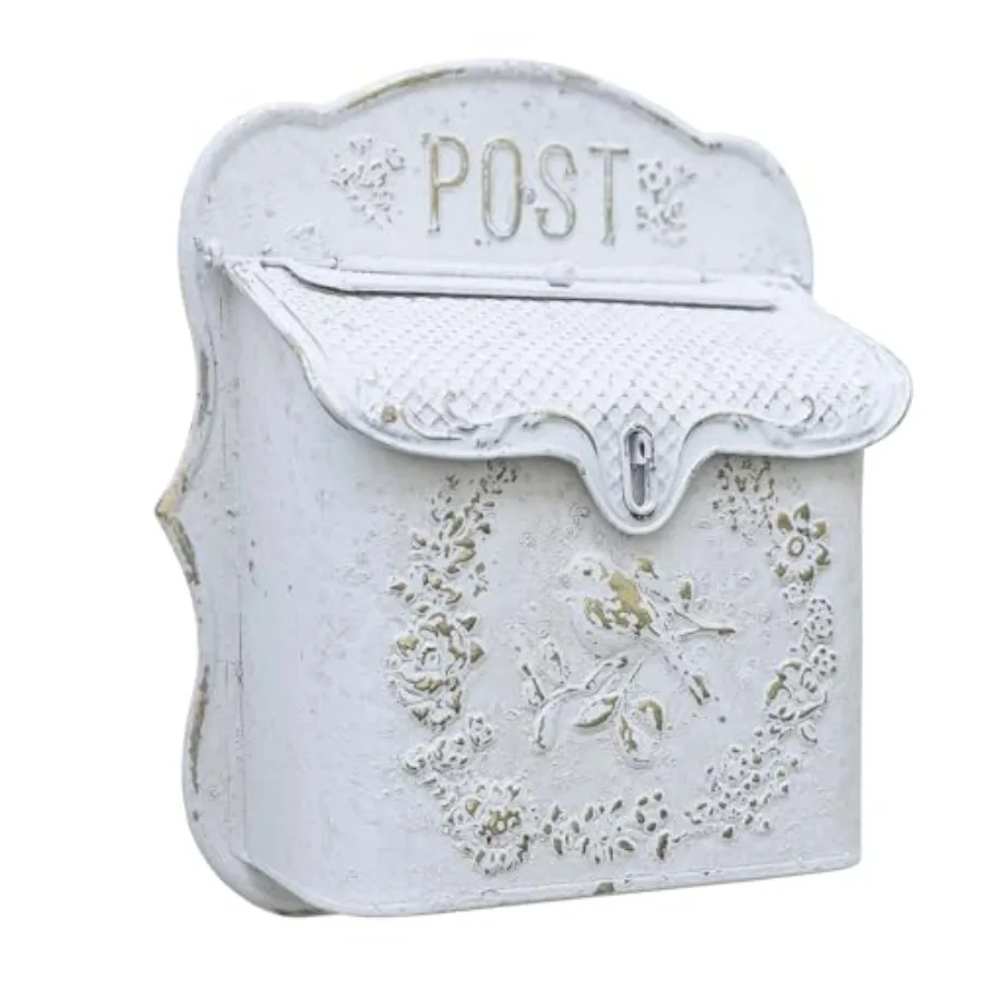 

Wall Mount Mailboxes for Outside Vintage Mail Boxes for House Outside Metal Door Mailbox Drop Box Antique Style Nostalgic Charm