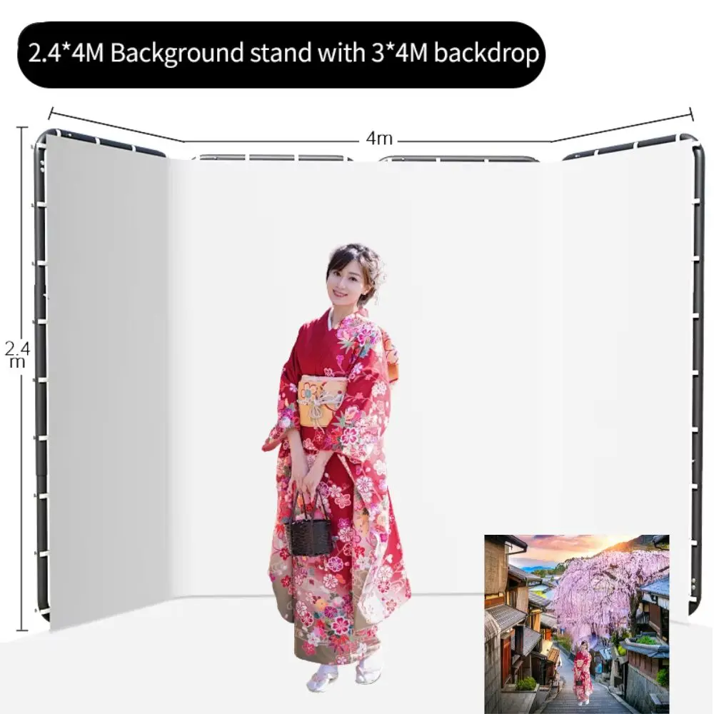 Background White Green Screen Wall Background Stand Frame Photography Outdoor Changing Room Studio Background For Matting Cloth