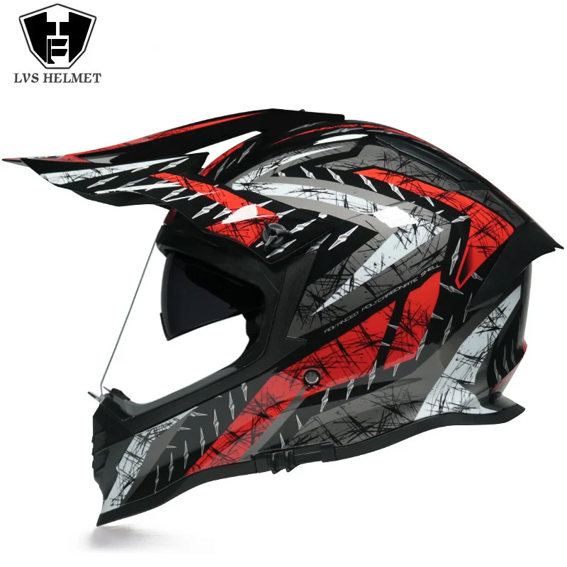 Full Face Motorcycle Helmet Dual lens  Motocross Scooter Casque Hors Route  Moto Casco Integral Motorsiklet Kask For Man