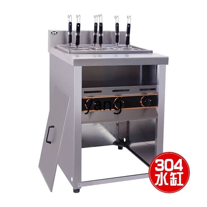 CX Vertical Six 6 Head Oden Cooker Gas Noodle Cooking Stove Commercial Gas Malatang Pot