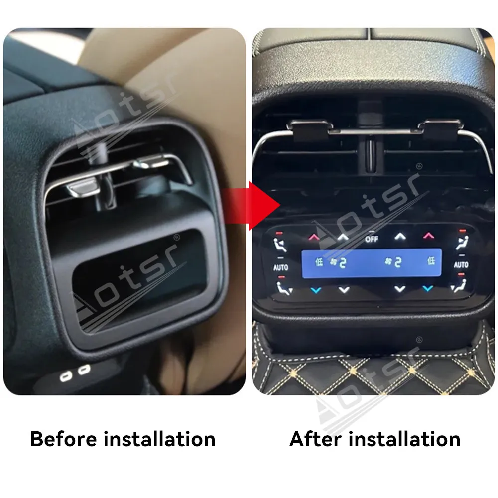 Rear Car Touchscreen Climate Controls AC Vent Screen Interface Upgrade Accessory For Mercedes E-Class E214 E260L E300 2014+