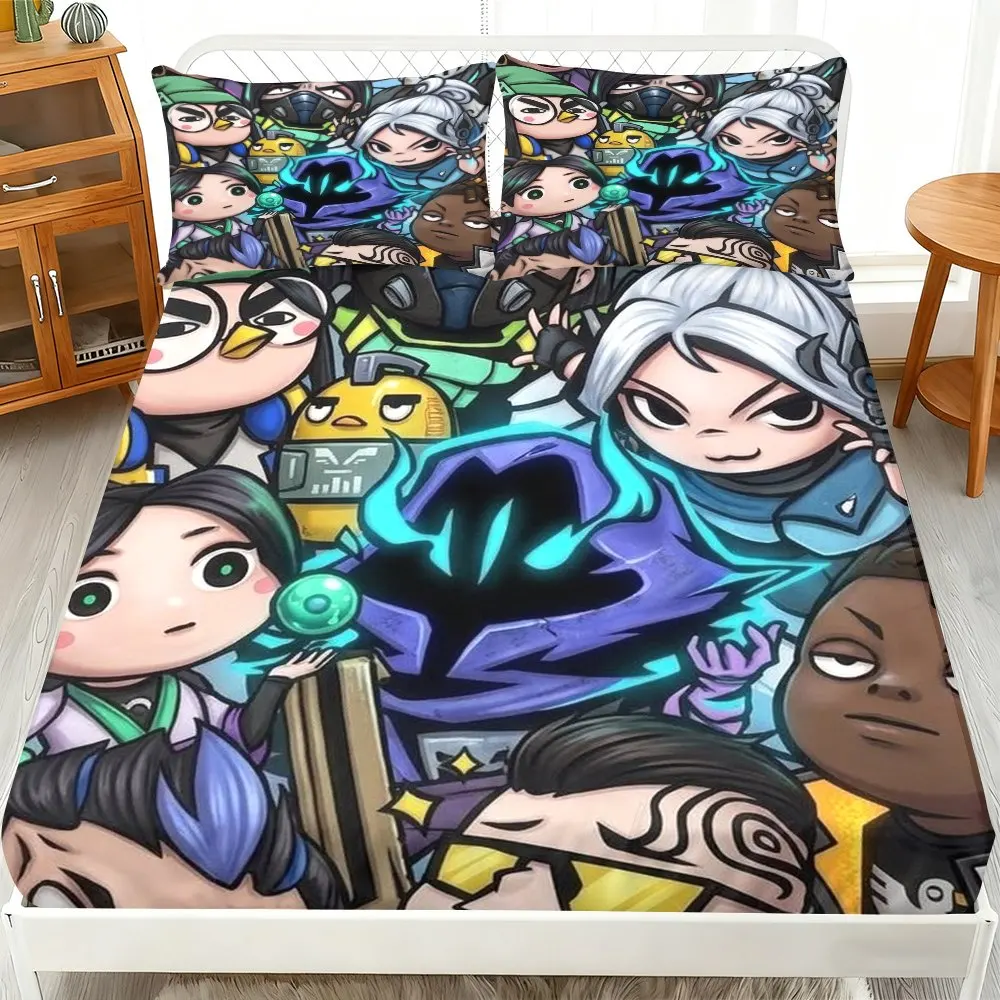 Digital Print Bed Sheet Set (Includes 1 Fitted Sheet + 2 Pillowcases) 3-Piece Pixel Block Game Style Bed Sheet Set, Gaming Theme, Artistic Bedding, Mattress Protector, Large Deep Pocket 2D Printed Fitted Sheet and 2 Pillowcases, Bedding Set, Mattress Protector, Fitted Elastic Style, Protective Cover, Mattress Protector, Suitable for All Seasons, Machine Washable Design, Holiday Decoration, Various Sizes, Breathable Protective Cover with Pillowcases