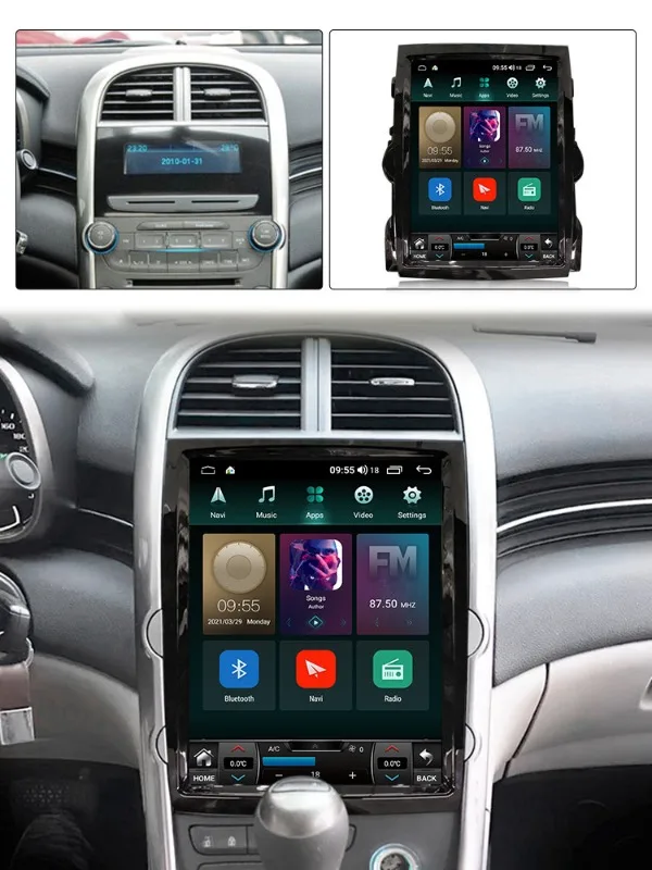 10-14 Modified 7862 vertical screen Android large screen central control car navigation integrated