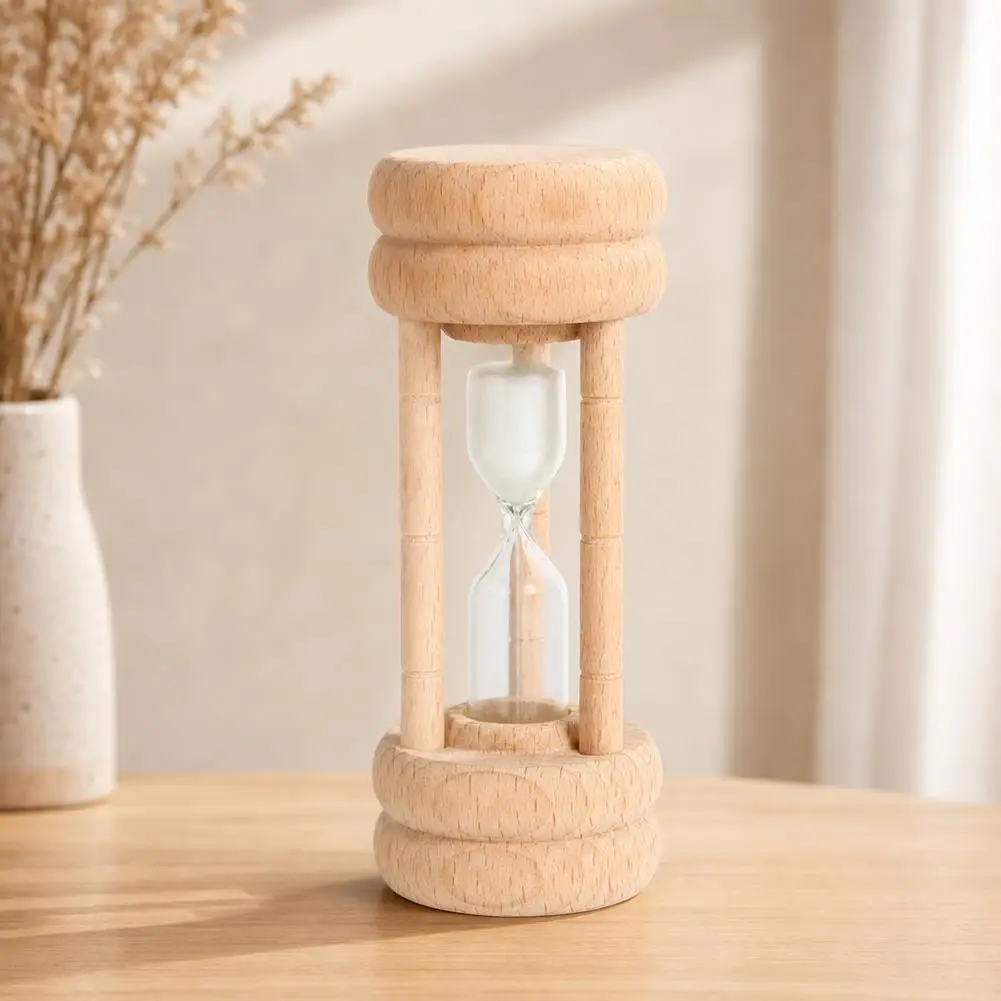 Natural Wooden Desktop Timer Silent Countdown for Focus Tea Brewing Morning Routine