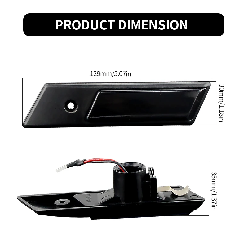 BMW E30 E32 E34 E36 M3 M5 318is 325is 318i 320i 325i 3 5 7 시리즈 1990-96 LED 다이나믹 사이드 마커 램프 방향지시등