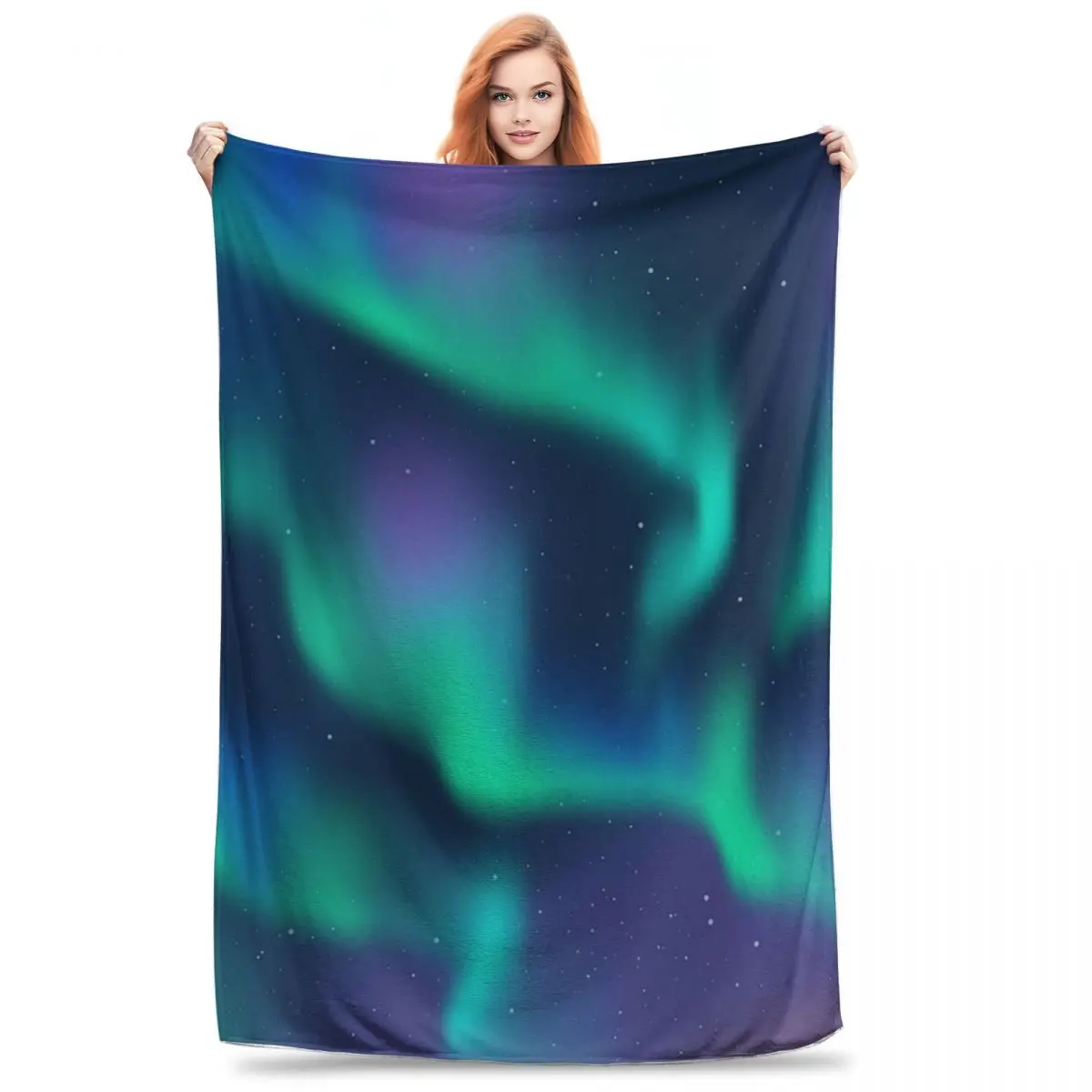 Aurora Borealis Northern Lights Blanket Flannel Breathable Throw Blankets Sofa Throw Blanket For Home Bedroom Throws Bedspread