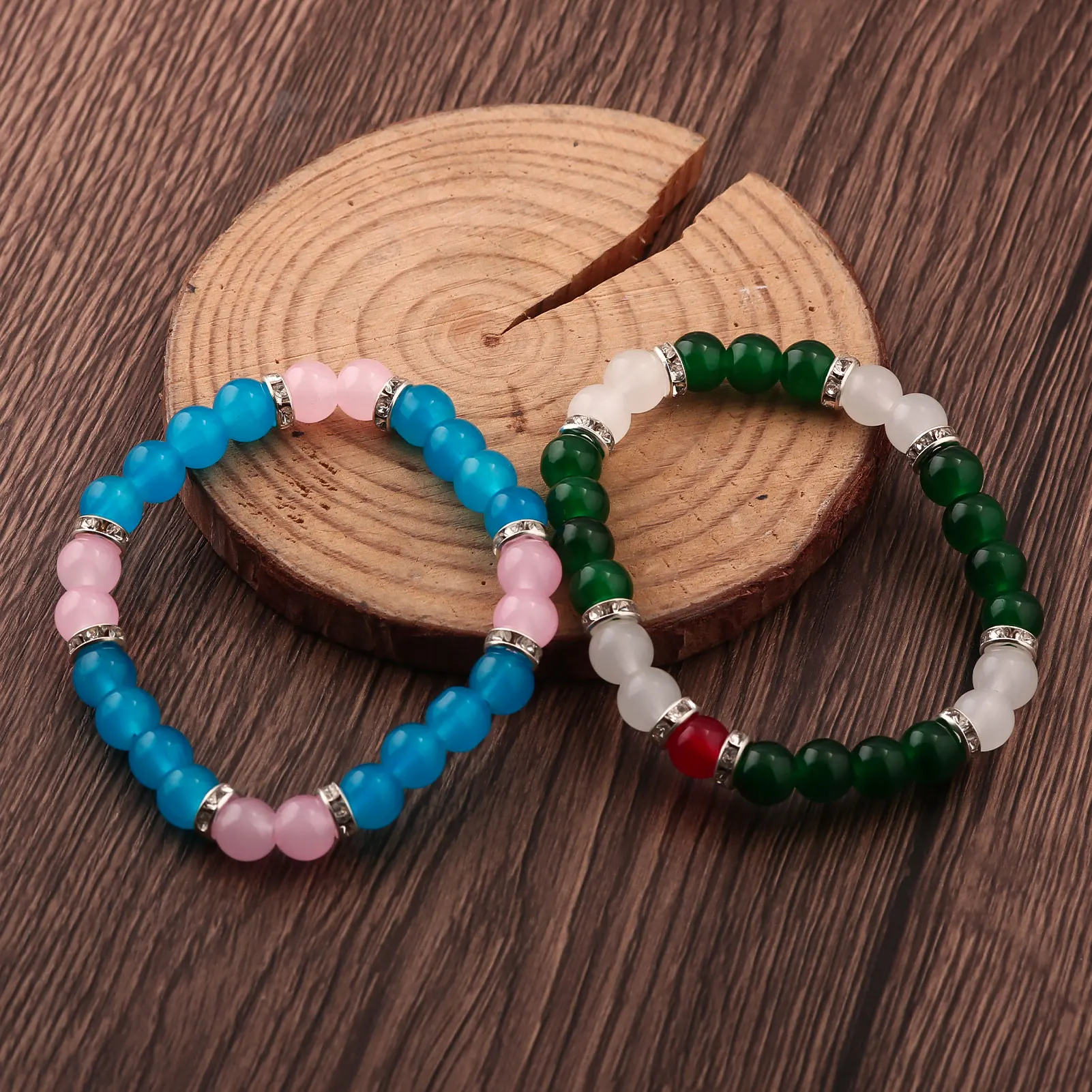 New Trendy Beaded Bracelet Charm Yellow Blue Ukraine Bracelets Fashion Beads Men Women Valentine's Day Jewelry Accessories
