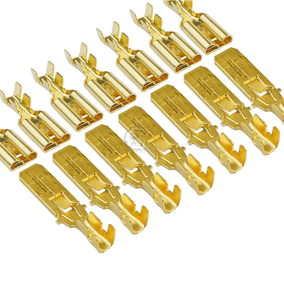 10 /20 set Female Male Spade Crimp Terminals connector, suitable for 2.5-4mm2 Cold pressed terminal of 9.5mm spring insert